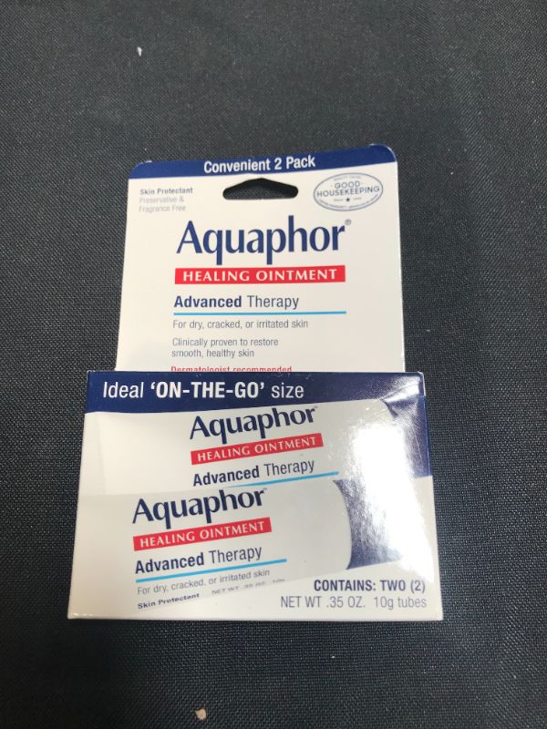 Photo 2 of Aquaphor Healing Skin Ointment, Advanced Therapy, 2 Pack, 0.35 oz ea (EXP:04/2023)
