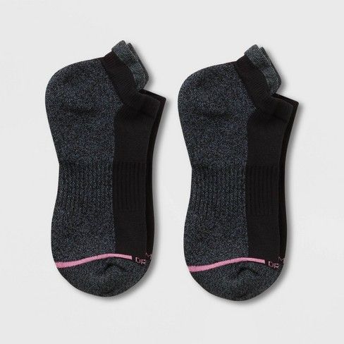 Photo 1 of Dr. Motion Women's 2pk Mild Compression Ankle Socks - Black 4-10