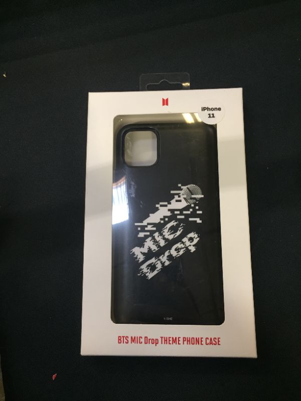 Photo 2 of [BTS MIC Drop Theme Door Bumper Case] Officially Licensed Product, Designed for iPhone11, Cardholder, Protective case, TPU & PC Back Cover for Shock Resistant (MIC)
