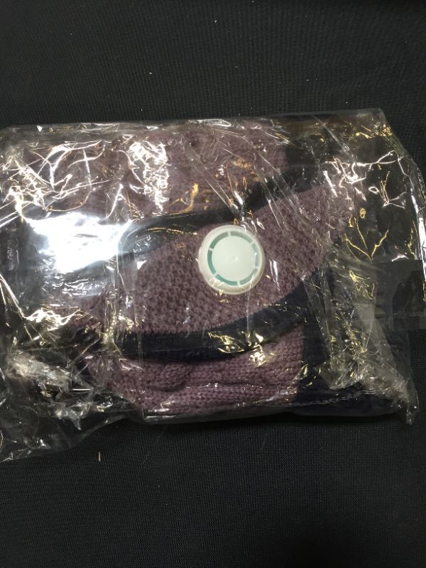 Photo 1 of Womens Pom Beanie Hat with Scarf and Mask Cover Set, Girls Warm Knitted Winter Beanie for with Fleece Lined
