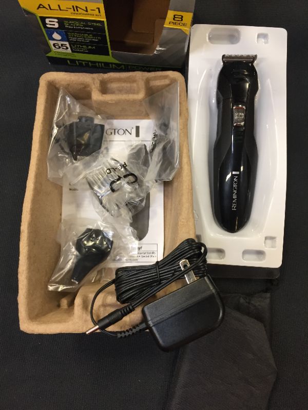 Photo 2 of Remington All-in-One Grooming Kit, Lithium Powered, 8 Piece Set with Trimmer, Men's Shaver, Clippers, Beard and Stubble Combs, PG6025,