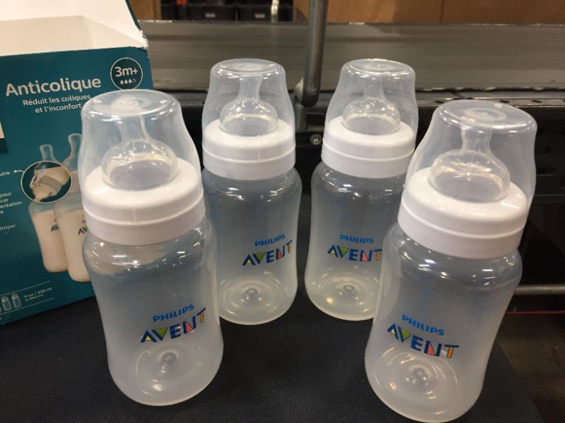 Photo 2 of Philips AVENT Anti-Colic Baby Bottles, 11oz, 4pk, Clear, SCY106/04