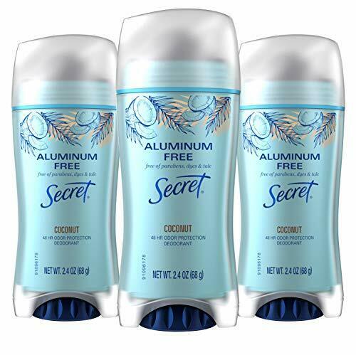Photo 1 of 3 pack Secret Aluminum Free Deodorant for Women, Coconut Scent, Invisible Solid, 2.4 Oz
