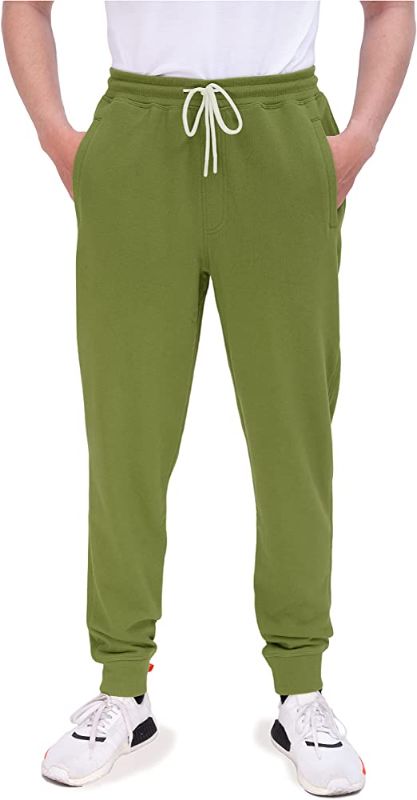 Photo 1 of ONLEE Men's Relaxed Fit Active Fleece Sweatpants, Breathable Comfortable Stretchy Jogger Pants with Deep Roomy Pockets--SIZE SMALL--