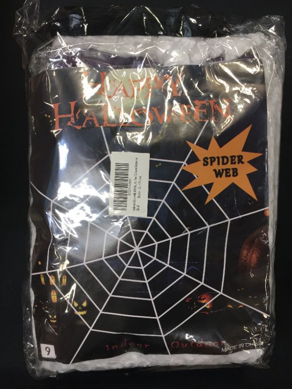 Photo 3 of 16 Ft Halloween Spider Web + 35.4" Giant Spider and Stretch Cobweb Decorations Fake Spider Triangular Huge Spider Web for Indoor Outdoor Halloween Decorations Yard Home Costumes Parties House Décor