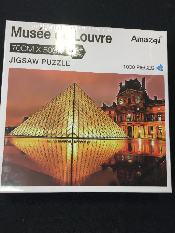 Photo 3 of Christmas Jigsaw Puzzles 1000 Pieces for Adults - Louvre Night Puzzle with Letters on Back for Women Men Mom Grandma?28×20In?