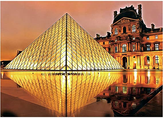 Photo 1 of Christmas Jigsaw Puzzles 1000 Pieces for Adults - Louvre Night Puzzle with Letters on Back for Women Men Mom Grandma?28×20In?