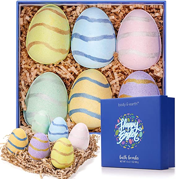 Photo 1 of Bath Bombs - Bath Bomb Birthday Gift Set,6 Piece Easter Bath Bomb, Gift for Easter, Green Tea, Coconut, Ocean, Lavender, Vanilla and Cherry Blossom Variety Pack--2 packs