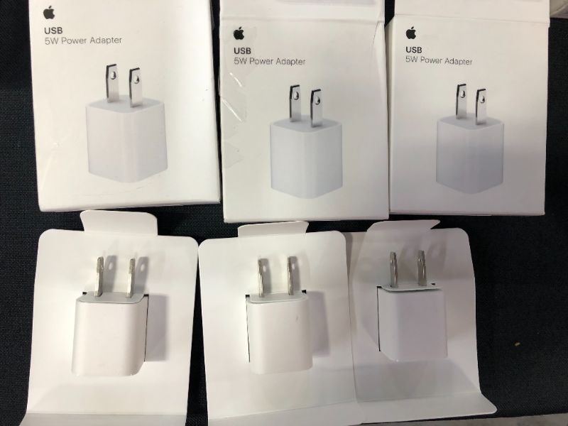Photo 1 of Apple 5W USB Power Adapter-3 pack
