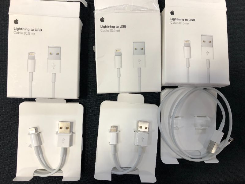 Photo 2 of Apple Lightning to USB Cable (0.5 m)--3 pack--