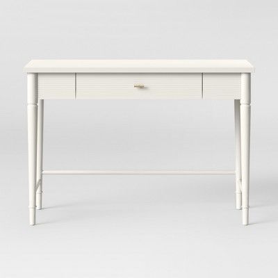 Photo 1 of Cambridge Turned Leg Desk Ivory - Threshold