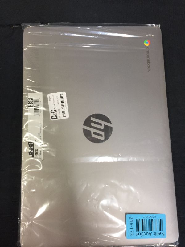 Photo 12 of LAPTOP ONLY - HP 14" Touchscreen Chromebook Laptop with Chrome OS - Intel Processor - 4GB RAM Memory - 64GB Flash Storage - Mineral Silver (14a-na0037nr) - MISSING INSTRUCTIONS / CHARGER / ORIGINAL BOX - SCRATCH ON SCREEN - SCRATCHES AROUND ITEM FROM NOT 