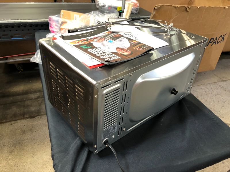 Photo 6 of Emeril Lagasse Power Air Fryer 360 Better Than Convection Ovens Hot Air Fryer Oven, Toaster Oven, Bake, Broil, Slow Cook and More Food Dehydrator, Rotisserie Spit, Pizza Function Cookbook Included (Stainless Steel) ---- DOOR DOES NOT CLOSE ALL THE WAY ---