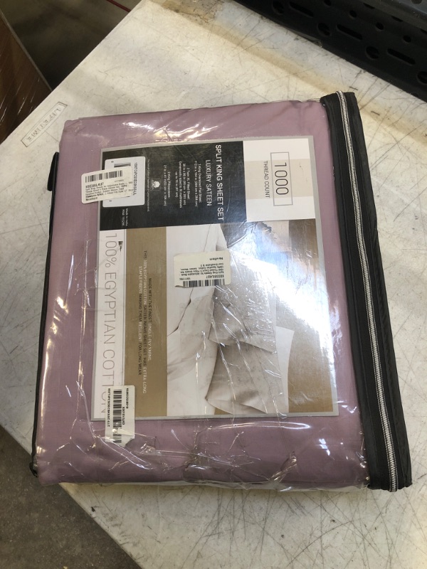 Photo 4 of 100% EGYPTIAN COTTON SPLIT KING SHEET SET PURPLE 