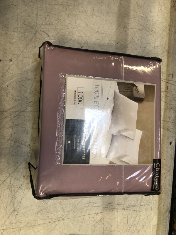 Photo 1 of 100% EGYPTIAN COTTON SPLIT KING SHEET SET PURPLE 