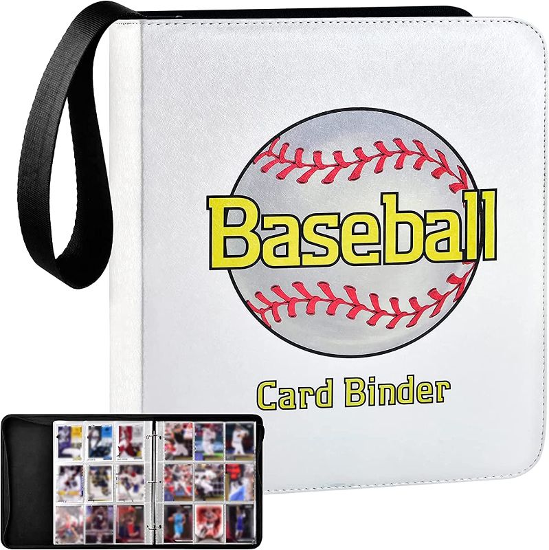 Photo 1 of Baseball Card Binder Compatible with Topps Baseball Cards, Trading Card Holder Album Fits 720 Cards with 40 Double-Sided Card Sleeves. Sports Collectible Card Storage Protectors Organizer Book
