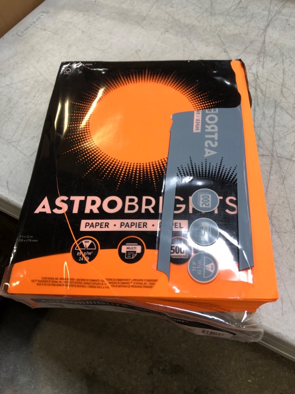 Photo 2 of Astrobrights Multipurpose Paper 8.5 X 11 Cosmic ORANGE 
