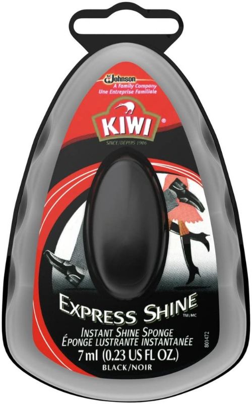 Photo 1 of 2 COUNT KIWI Express Shoe Shine Sponge | Leather Care for Shoes, Boots, Furniture, Jacket, Briefcase and More | Black, 0.23 Fl Oz
