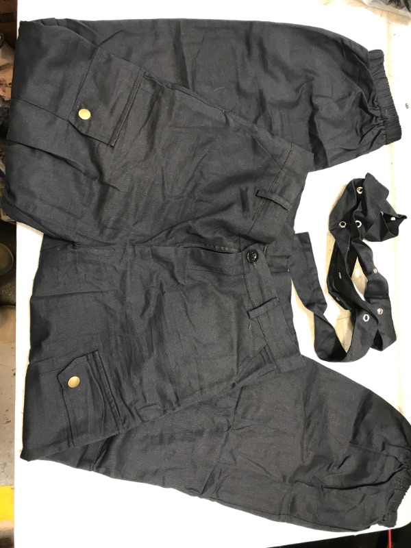 Photo 1 of BLACK CARGOS SIZE M WITH BELT 