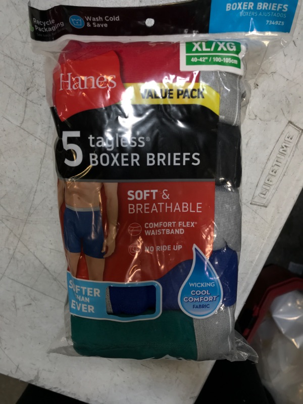 Photo 1 of HANES TAGLESS 5 BOXER BRIEFS XL SOFT AND BREATHABLE 