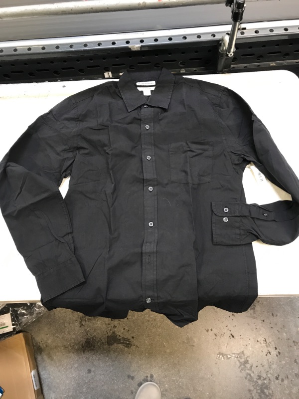 Photo 1 of AMAZON ESSENTIALS BLACK BUTTON UP SIZE S