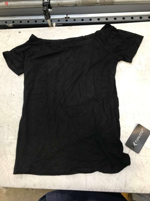 Photo 1 of FUINLOTH BASIC STAPLE BLACK SHORT SLEEVE SHIRT SIZE M 