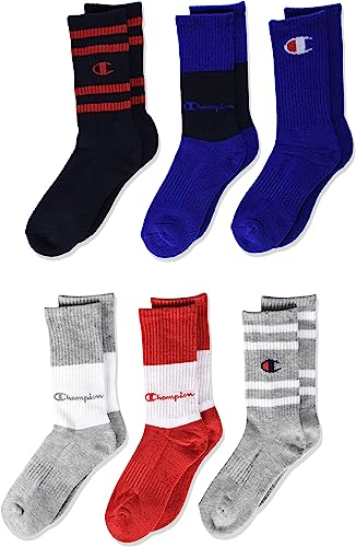 Photo 1 of .Champion unisex-child Kids' 6-pack Crew Socks SIZE 7-9 
