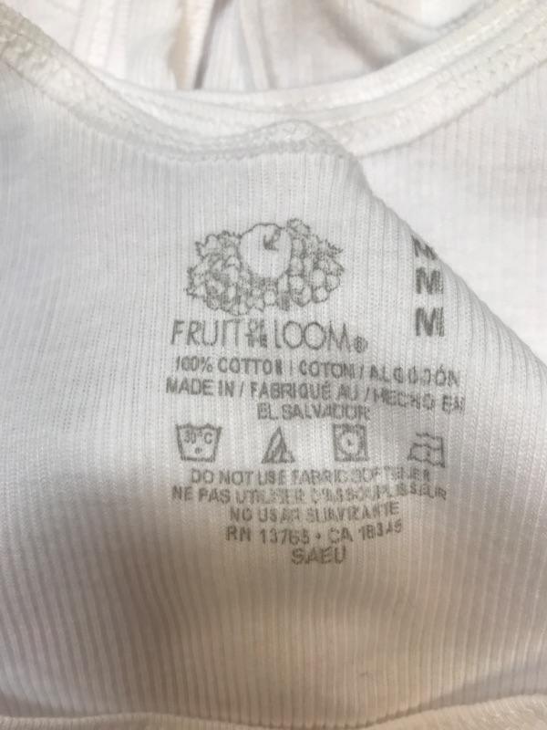 Photo 2 of 10 FRUIT OF THE LOOM LONG TANK TOPS SIZE M WHITE

