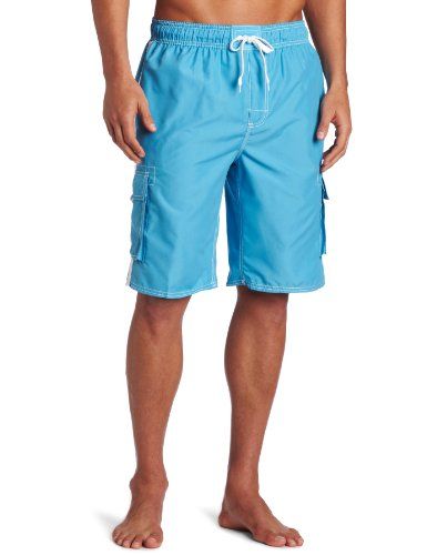 Photo 1 of Kanu Surf Men's Barracuda Swim Trunk, Aqua, Large
