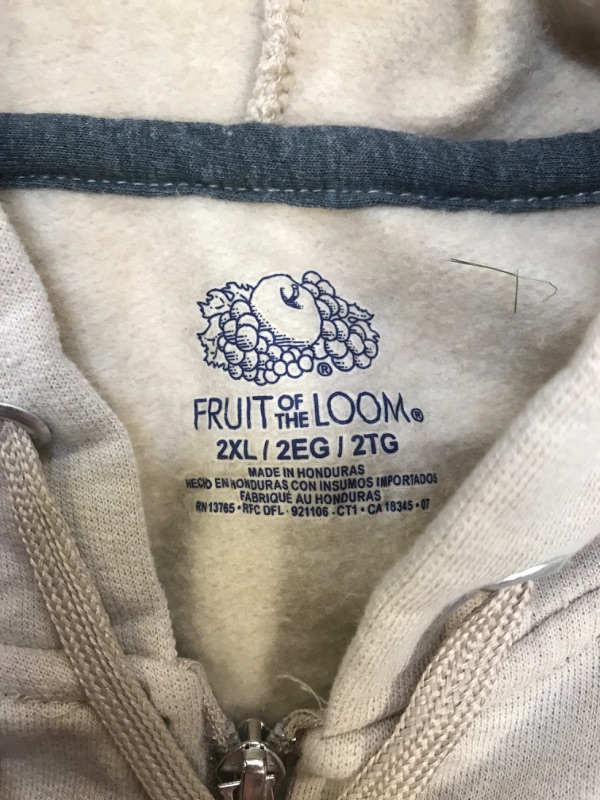 Photo 3 of FRUIT OF THE LOOM TAN HOODIE 2XL 