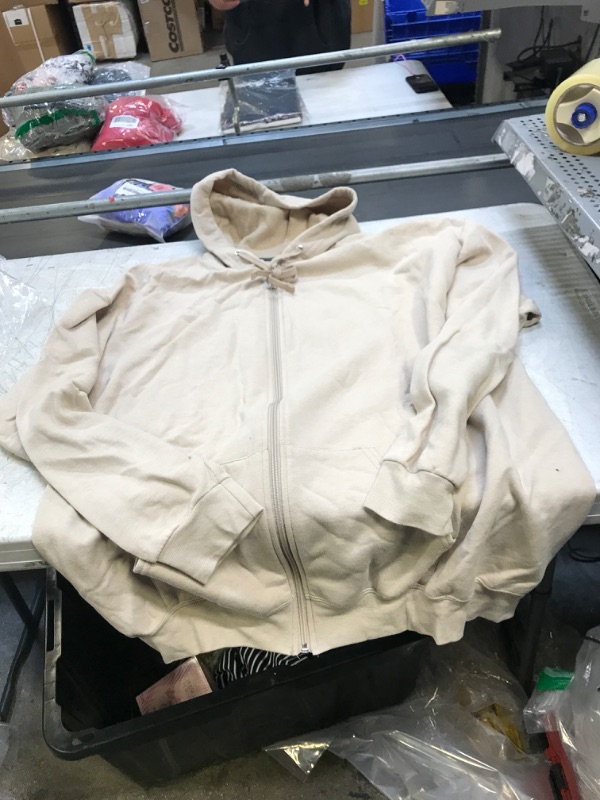 Photo 2 of FRUIT OF THE LOOM TAN HOODIE 2XL 