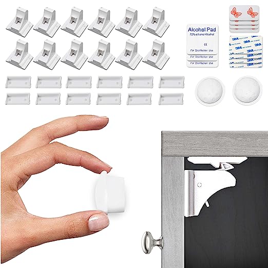 Photo 1 of Eco-Baby Child Safety Magnetic Cabinet and Drawer Locks for Proofing Kitchen 12 Pack Child Latches