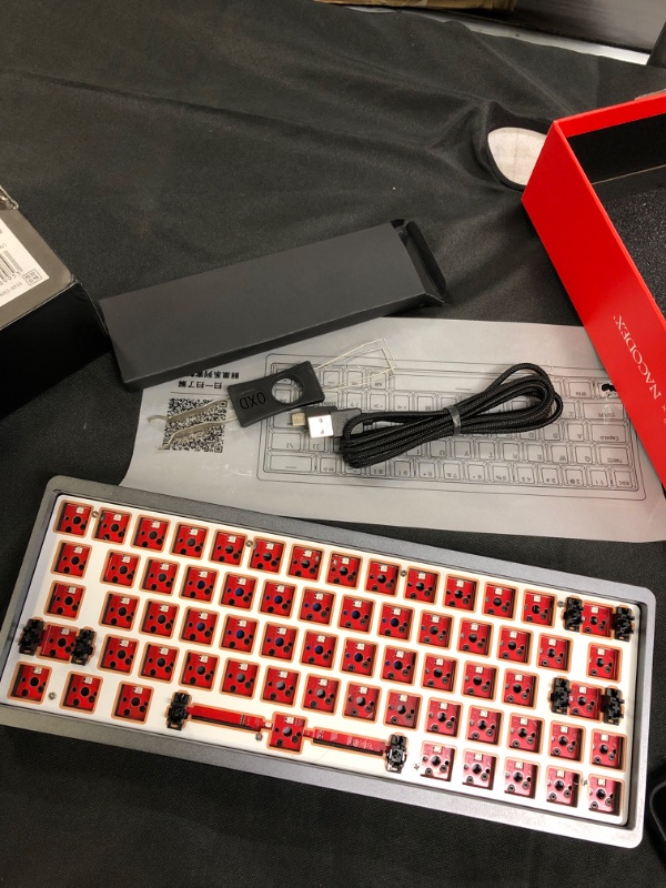 Photo 2 of FIRSTBLOOD ONLY GAME. AC064 Hot-swappable Custom DIY Bluetooth/Wireless/Wired Triple Modes Mechanical Keyboard Kit - 64 Keys Layout - Aluminum Alloy Shell – 3000mAh Battery – RGB Backlit