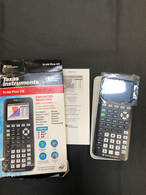 Photo 2 of Texas Instruments TI-84 Plus CE Graphing Calculator Black OPEN BOX