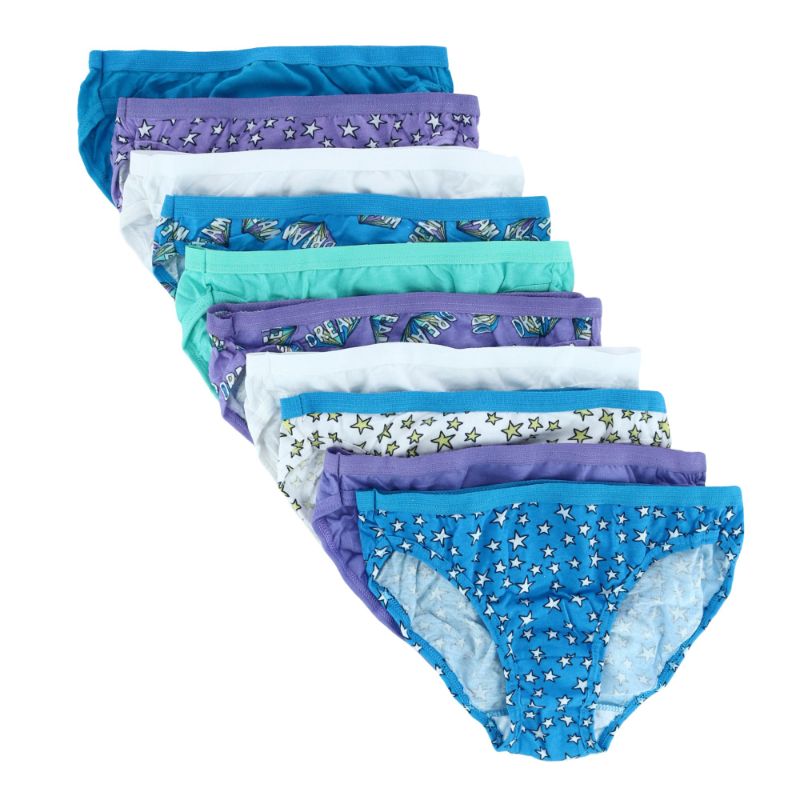 Photo 1 of Fruit of the Loom Girl S Assorted Cotton Bikini Underwear (10 Pack)  SIZE 6