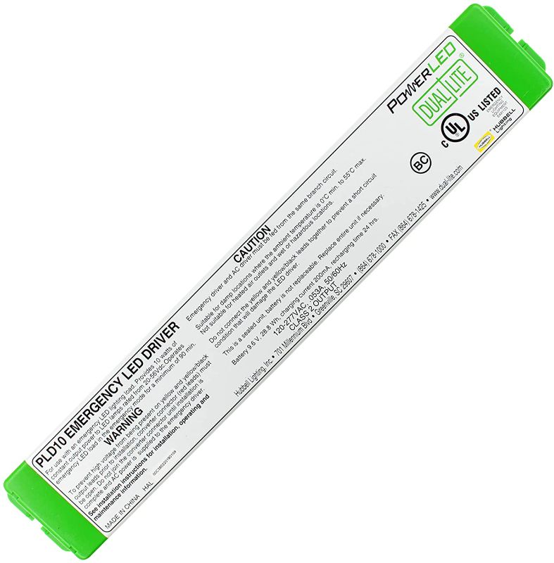 Photo 1 of Dual Lite PLD10 Emergency Lighting LED Driver, 90-Min, 120/277V
