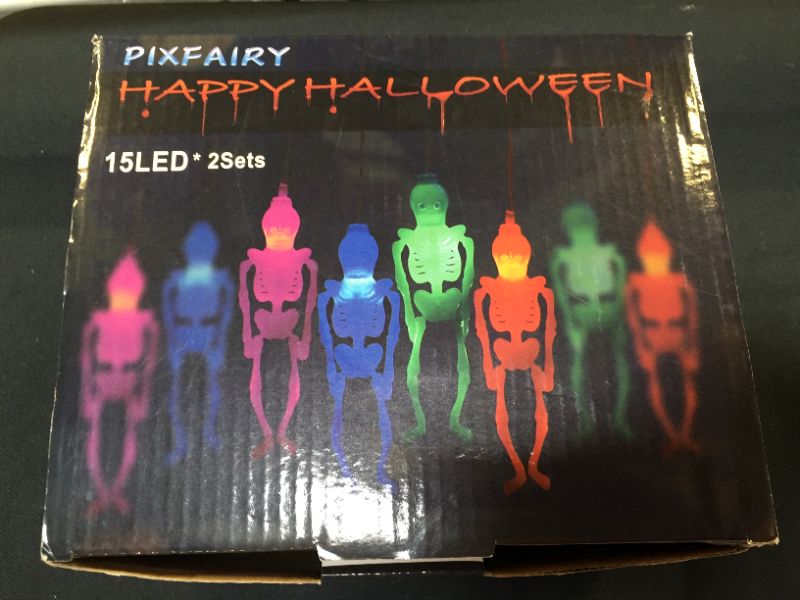 Photo 1 of DAYLIGHTIR Ghost Skeleton Lights Halloween String Lights, 15LED Remote-Control Baterry-Powered Perfect Halloween Decoration for Outdoor, Indoor