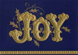 Photo 1 of Christmas Cards Hallmark 12 JOY Blue Foil Glitter NOS Holiday Greeting Cards
