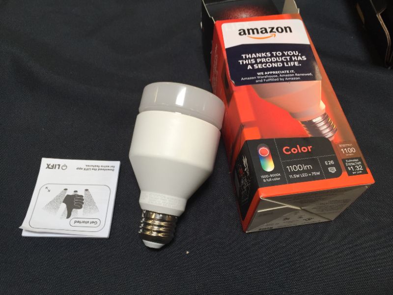 Photo 2 of LIFX Color, A19 1100 lumens, Wi-Fi Smart LED Light Bulb, Billions of Colors and Whites, No bridge required, Works with Alexa, Hey Google, HomeKit and Siri, Multicolor
