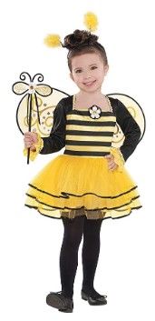 Photo 1 of amscan Girls Ballerina Bee Costume - Small (4-6), Multicolor
