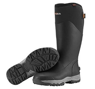 Photo 1 of HISEA Rubber Rain Boots for Men Insulated Hunting Boots Waterproof Neoprene Work Boot for Farming Fishing
