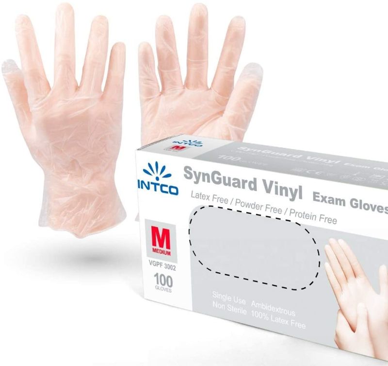 Photo 1 of Basic Medical Exam Gloves (Medium) 100 Gloves Latex Free, Powder Free
