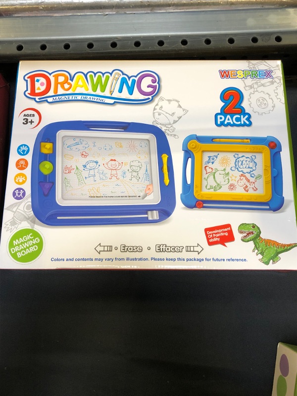 Photo 2 of SGILE Magnetic Drawing Board Toy for Kids, Large Doodle Board Writing Painting Sketch Pad, Blue factory sealed 
