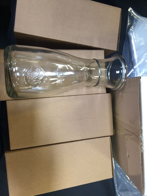 Photo 4 of 4 pack Small Clear Glass Beverage Carafe 12 oz. (350mL)They Say Love On Each One
