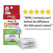 Photo 1 of Playtex Diaper Genie Carbon Filter, Ideal for Use with Diaper Genie Complete, Odor Eliminator, 3 pack 