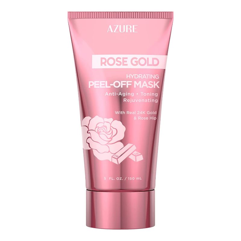 Photo 1 of AZURE Rose Gold Hydrating Peel Off Face Mask- Anti Aging, Toning & Rejuvenating - Removes Blackheads, Dirt & Oils - With Gold and Rose Water - Skin Care Made in Korea - 150mL
