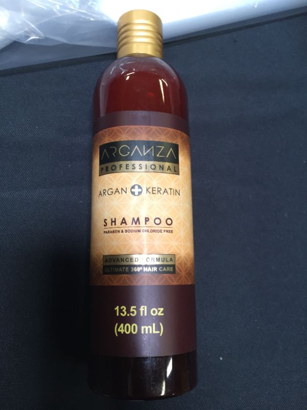 Photo 2 of Arganza Argan Oil Shampoo – Revitalize and Restore Moisturizing Shampoo for Dry Damaged Hair – Moroccan Argan Oil + Keratin Shampoo for Color Treated Hair Tame Frizz, Nourish and Shine, 13.5oz
