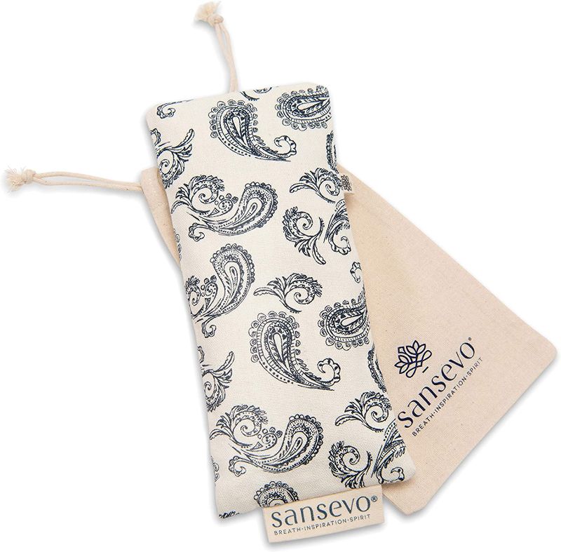 Photo 1 of SANSEVO Lavender Eye Pillow - Weighted Eye Pillows for Relaxation Sleeping Meditation Yoga Eye Pillow, Aromatherapy Heated Lavender Eye Mask, Self Care Gifts