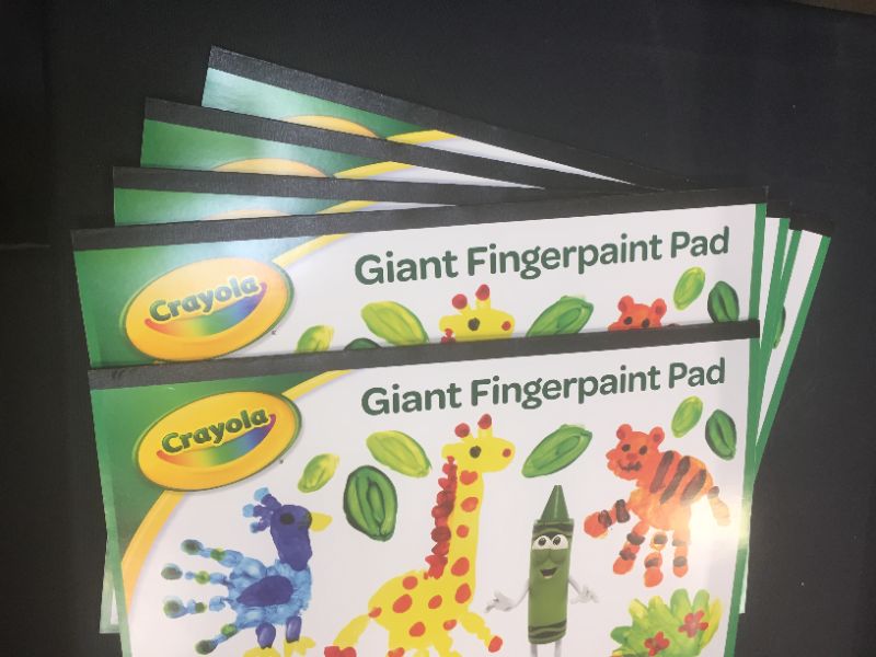 Photo 2 of Crayola Giant Fingerpaint Paper, 25 Pages, 16" x 12" (99-3405) , White 5 pack
