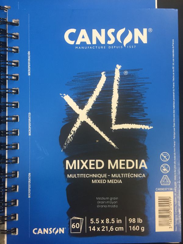 Photo 2 of Canson XL Mix Media Pad - 8-1/2" x 5-1/2", Portrait, 60 Sheets
